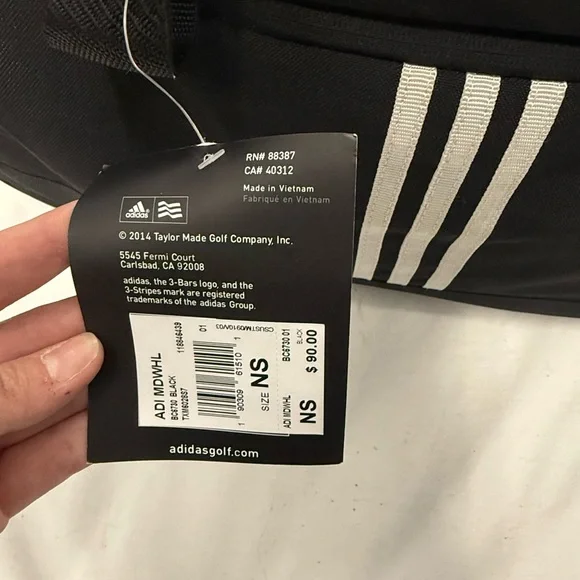 Adidas NBC Golf Logo Black Duffel Bag